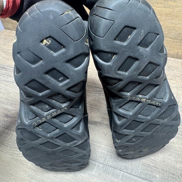 Merrell Jungle Moc Black Leather Midnight Slip On Shoes Women's Size 12 - Picture 4 of 7